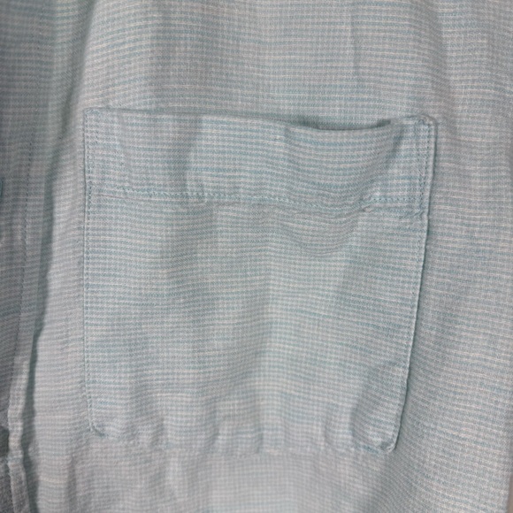 Banana Republic Linen Ice Blue Business Casual Button Down Shirt Size Medium - Picture 2 of 10